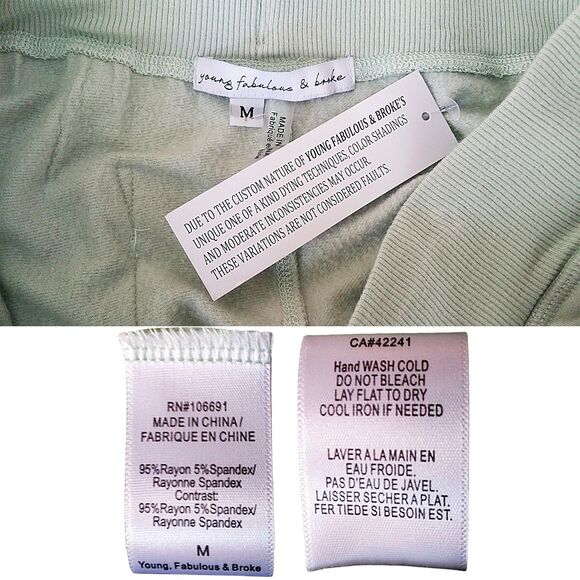 YOUNG FABULOUS & BROKE NEW Skater WEEKENDER Drawstring/Aglets Cuff Hem Jogger M - Picture 5 of 12